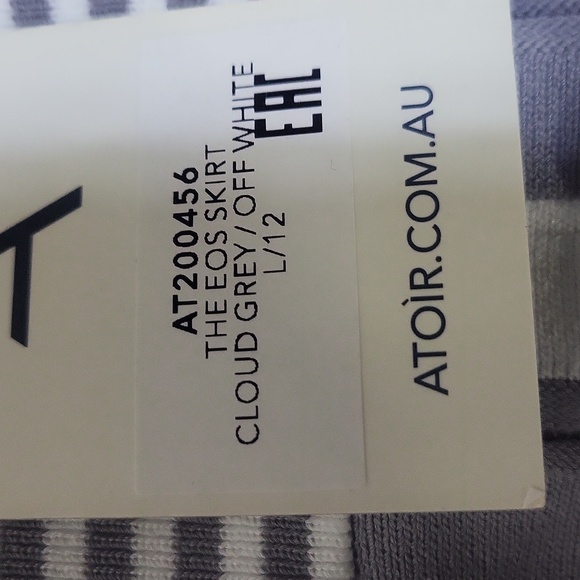 ATOIR Eos Skirt in Cloud Gray/Off White Stretch Pleated Knit Skirt - Picture 7 of 11